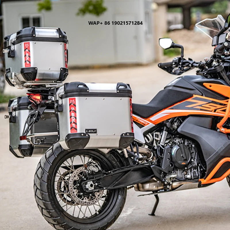 For  F750/F850/R1200/R1250GS/ADV Aluminum Alloy Side Trunk with Three Boxes Motorcycle Accessories