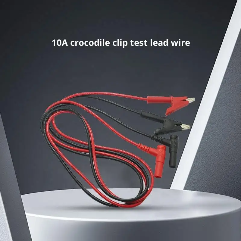 For Multimeter Testing Alligator Clips To Banana Plug Test Cable Lead Connector New 1Pcs 10A Crocodile Clip Electrical Test Lead