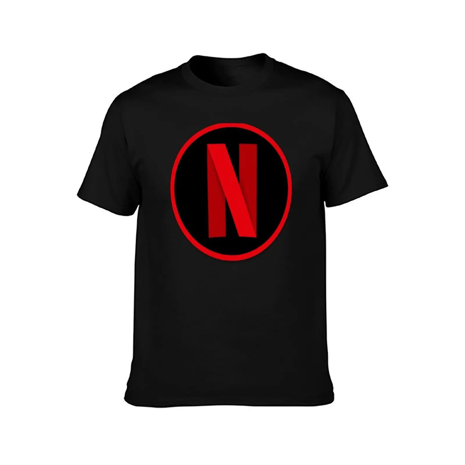NETFLIX Video Streaming Movies Network Icon T-Shirt Basic Simple Design Short Sleeve Shirt T-Shirt
