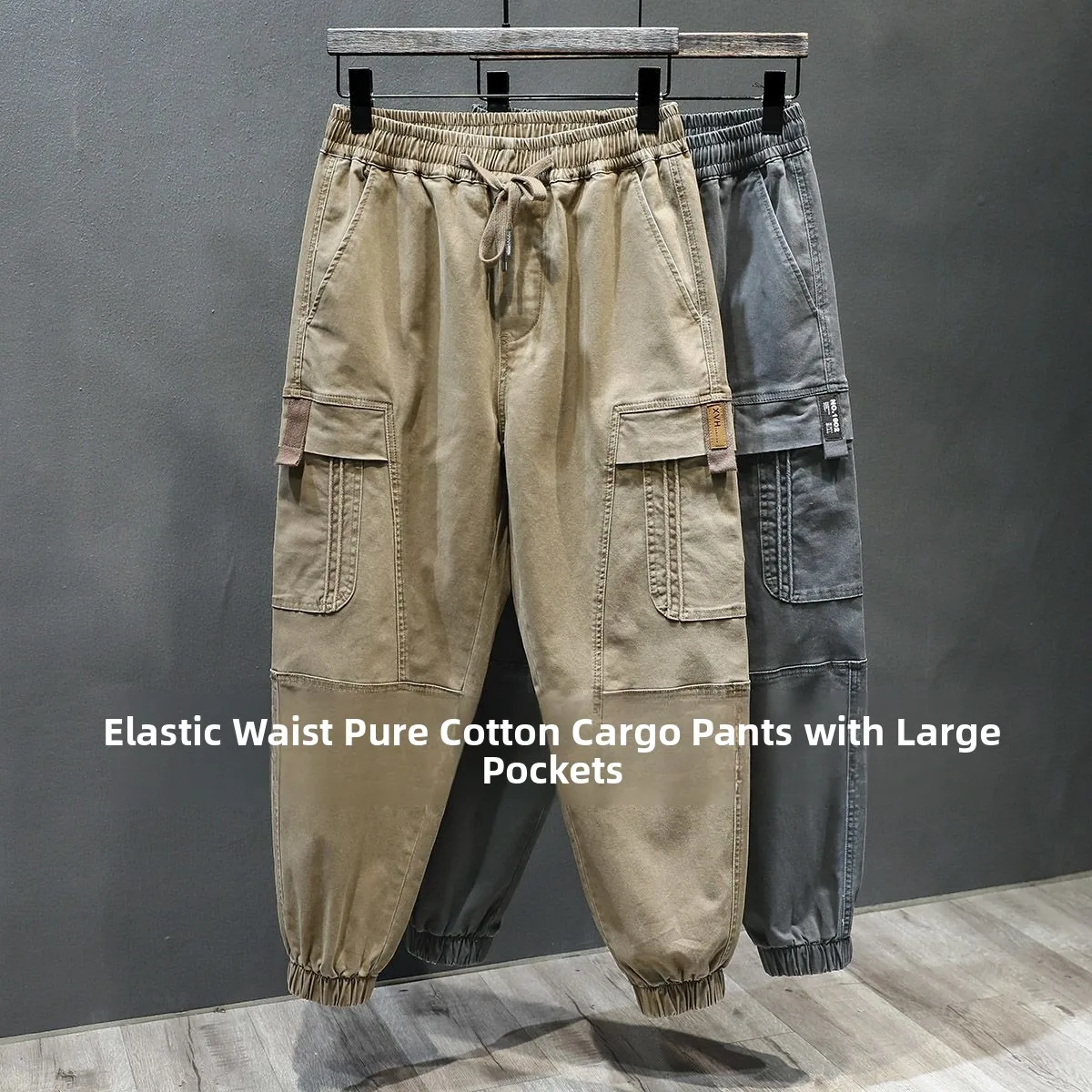 

Американские рабочие брюки в стиле ретро, мужские свободные прямые зимние повседневные брюки, широкие брюки с манжетами на подкладке, весна-осень...