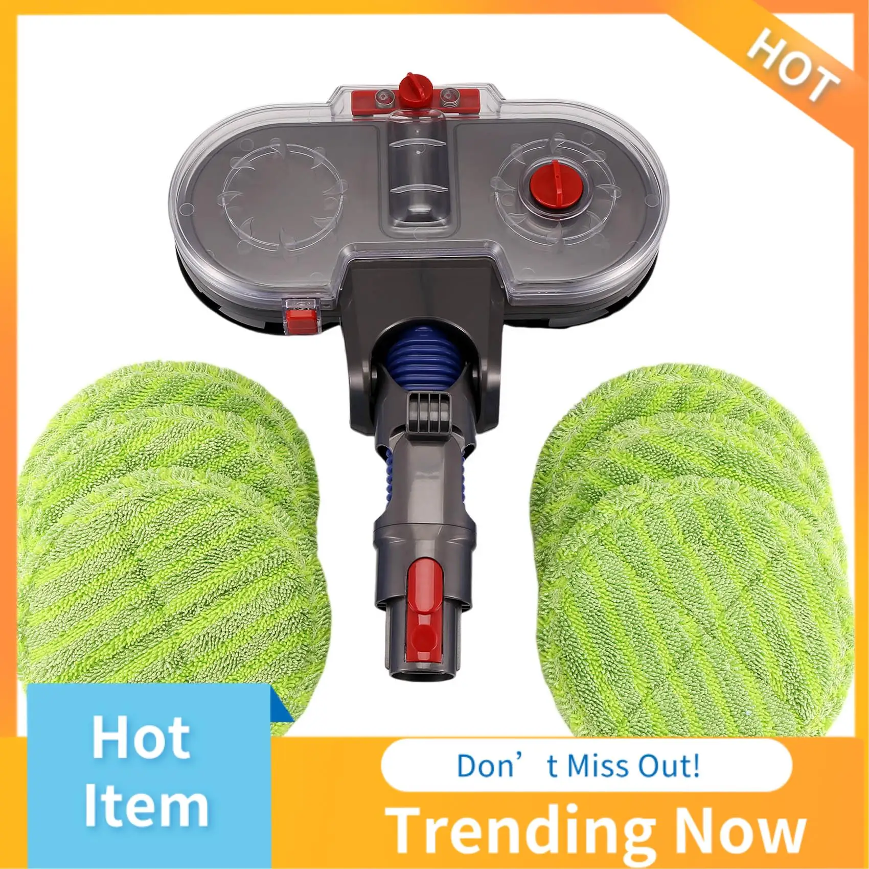 

BBNV-For Dyson V15 V11 V10 V8 V7 Vacuum Cleaner Electric Mop Head Attachment With Detachable Water Tank 6 Reusable Mop Pads
