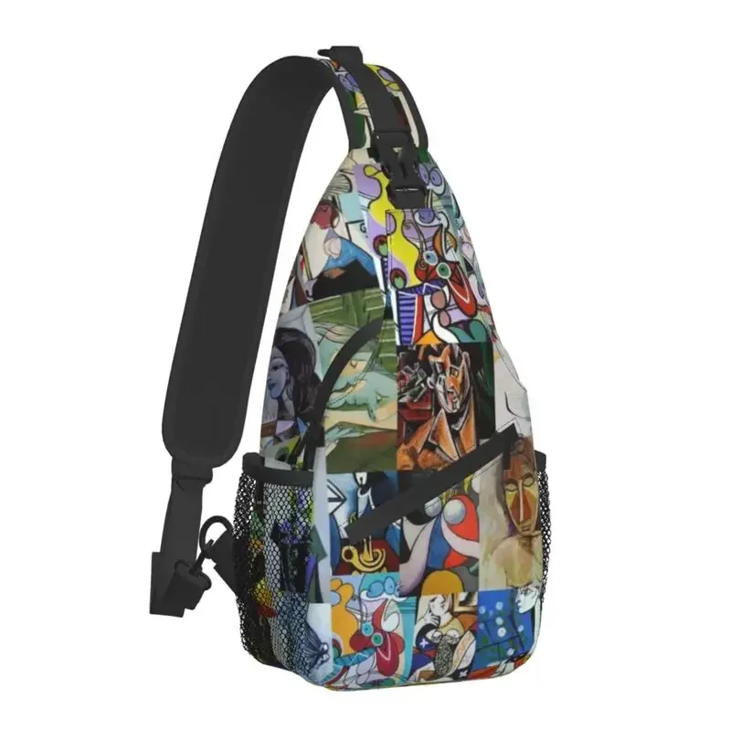 Fashion Pablo Picasso Artwork Sling Bags for Traveling Men's Painting Art Crossbody Chest Backpack Shoulder Daypack