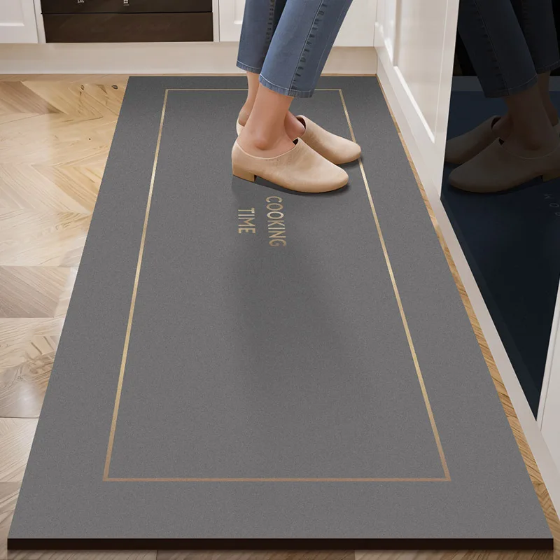 VIKAMA Kitchen Rug Easy To Clean, Silica Gel Long Strips That Absorb Water And Provide Anti-Slip Function, Home Decor Accessory