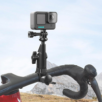 Motorcycle Bike Camera Holder 360 Rotating Handlebar Clamp Mount for Insta 360 X2 X3 X4 Go Pro 12 11 10 DJI