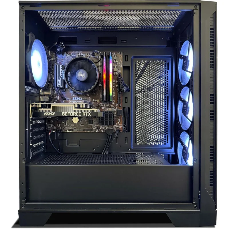 PC de Escritorio Ryzen 5 5500, Rtx 3050 6GB, (2 8GB) 16 GB RAM 3600 Rgb, SSD 480GB M.2 Nvme, W11, WiFi, Ratón y Teclado, 1
