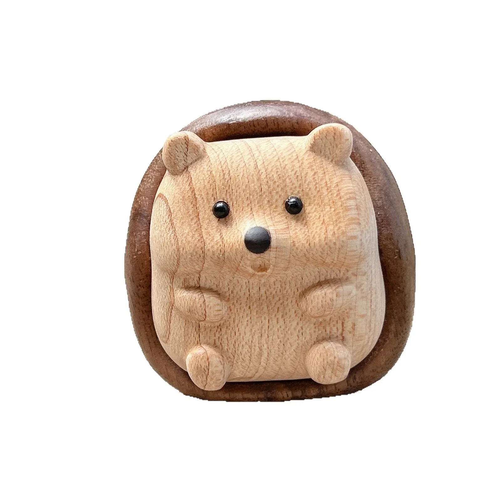 

NEW Wooden Cute Hedgehog Figurine Solid Wood Splicing Animals figure Crafts book nook Decor For Home interior Decoration Gifts