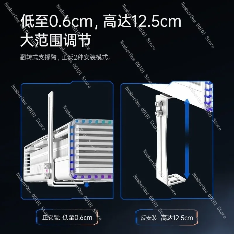 Graphics Card Bracket, Computer Graphics Card Fixing, Ultra-thin Adjustable Vertical Support Frame for PC Assembly