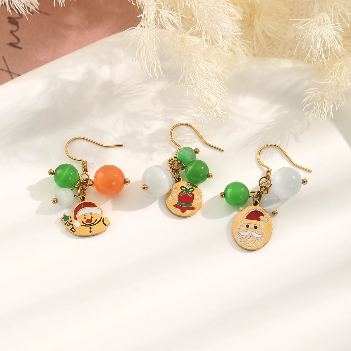 

GIOIO Romantic Christmas Limited Edition Stainless Steel Pendant Earrings Fashionable Holiday Jewelry For Women's & Girl's Gifts