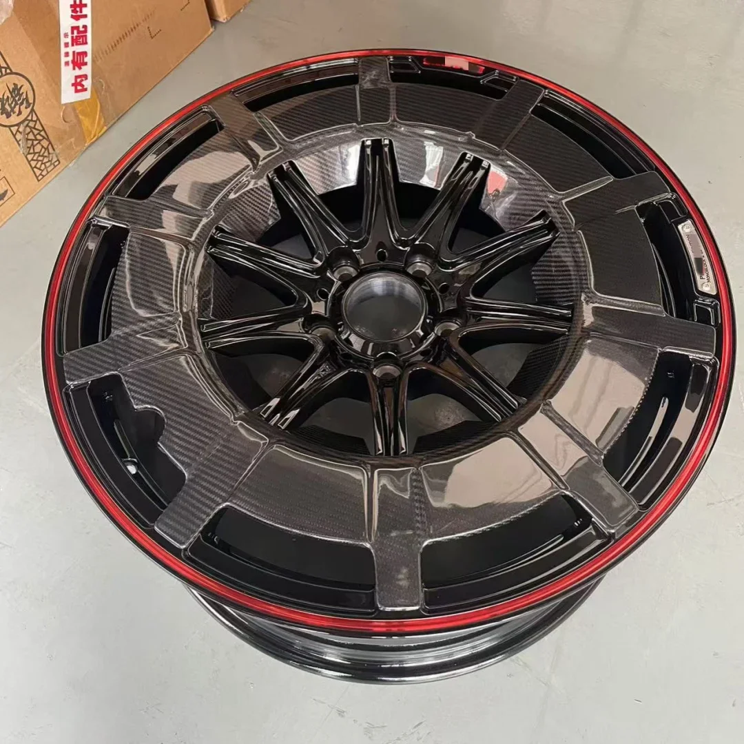 Factory customized forged wheels G grade G63 17-22 inch carbon fiber alloy  5X130 T6061 multi spoke customization