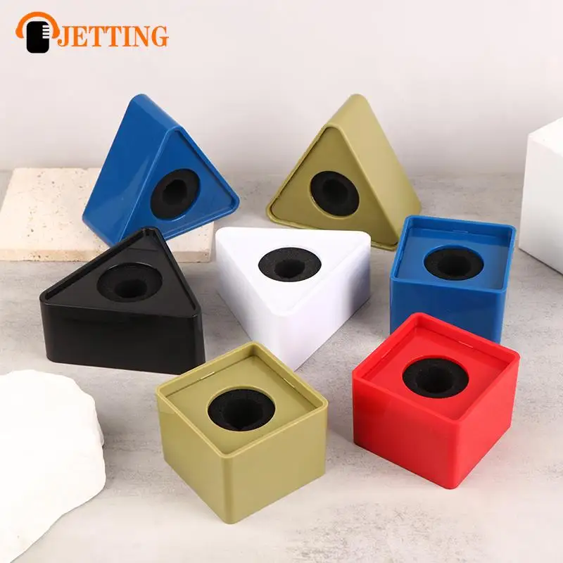 Microphone Logo Flag Station Square Shaped Interview KTV Mic Station Cube Interview Box ABS Prop Stand News Reporter Injection