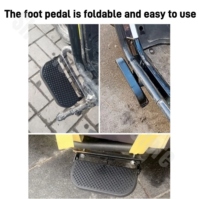 Scooter, Electric Vehicle Universal Foot Pedal Modification Widened Bumper Foot Pedal Front Installation Foot Pedal Accessories