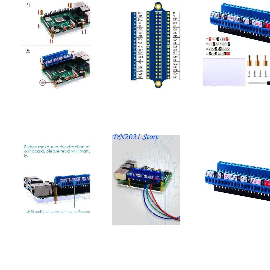 F3KE 미니 터미널 브레이크 아웃 보드 GPIO 확장 보드 터미널 브레이크 아웃 보드 4B 3B+ 3B 2B 1B+ FO