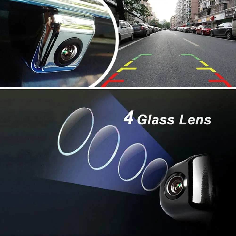 1set Car Rear View Camera 170 Degree Fish Eye Lens Starlight Night Vision HD Vehicle Reversing Car Parking Camera