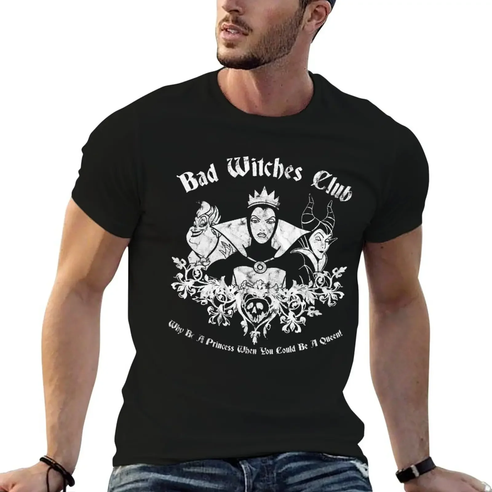 Halloween Bad Witches Club T-Shirt plus size clothes vintage anime shirt mens graphic t-shirts pack