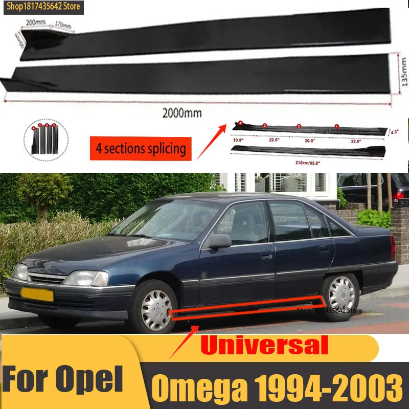 

Universal Car Side Skirt 8 Pcs 2.2m Winglet Splitters Lip Side Spoiler For Opel Astra F Corsa B Vectra Omega Zafira Agila