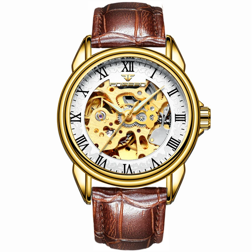 

BINBOND Luxury mechanical wristwatches for men luminous waterproof automatic tourbillon men's watch business skeleton reloj