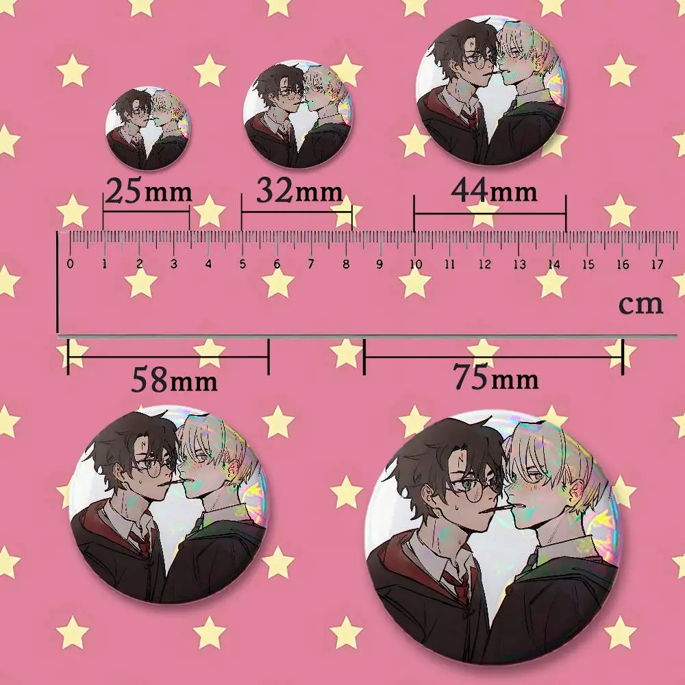 D-Drarry AO3 Fanart Badges 25 32 44 58 75 mm Round Customizable Wholesale Fan goods Self-made fan freebies