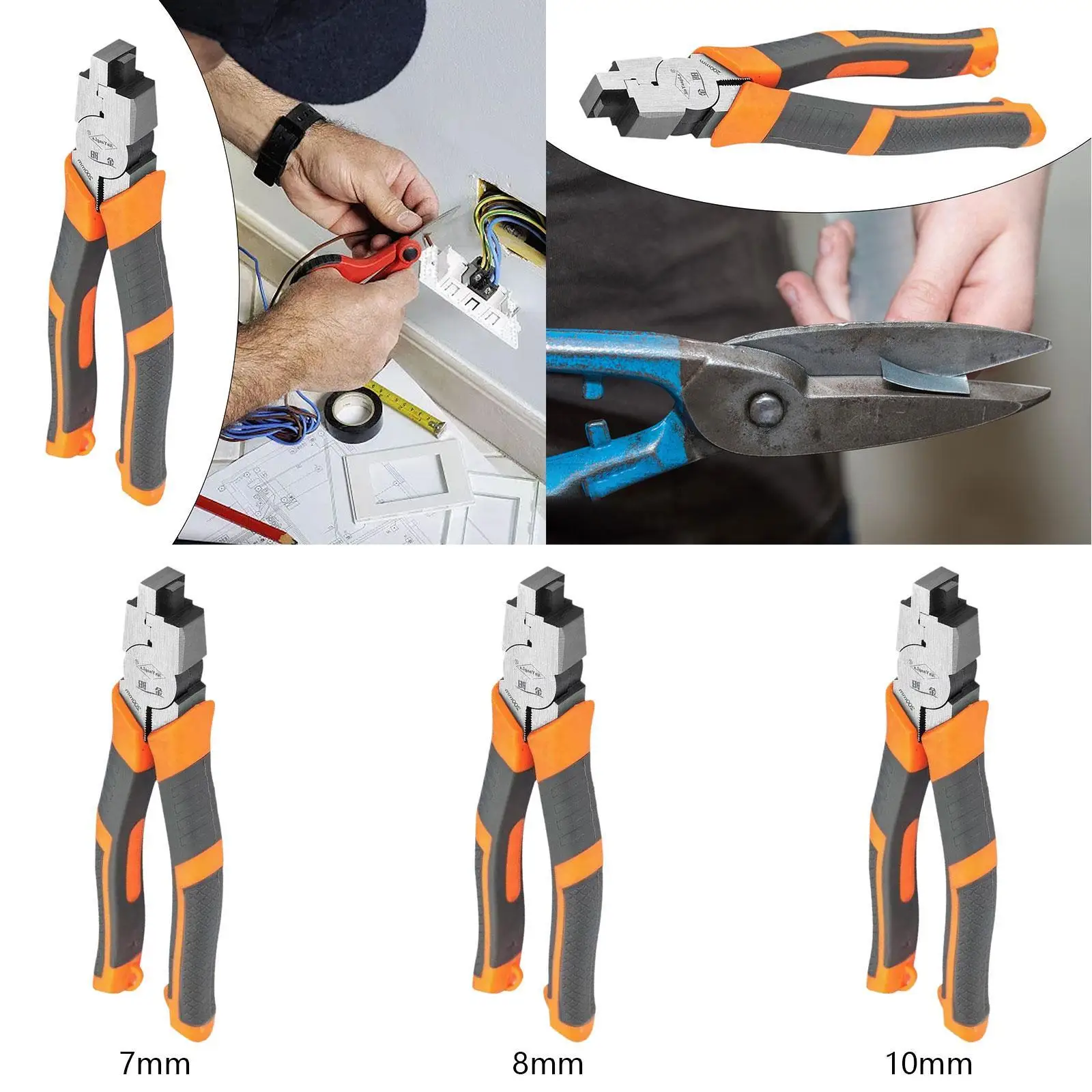 

Щипцы для пазных соединений, ручные ножницы с квадратными отверстиями, простые в использовании, высокоуглеродистая сталь, плоскогубцы