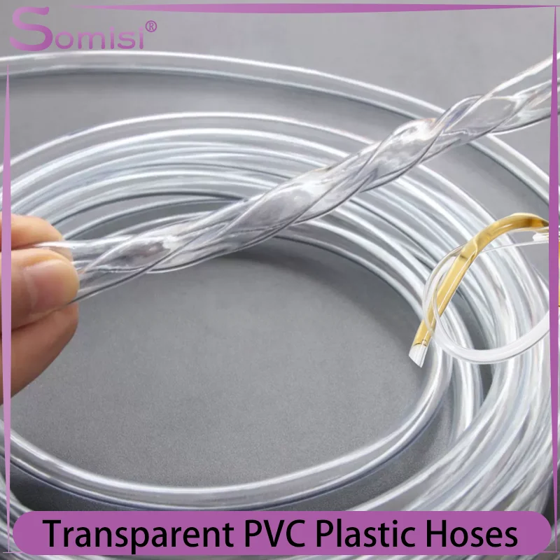 

1-10M Transparent PVC Plastic Hoses Water Pump Tube ID 2 3 4 5 6 7 8 9 10 12 14 18 20mm Pipe Fish Tank Garden Watering Tube