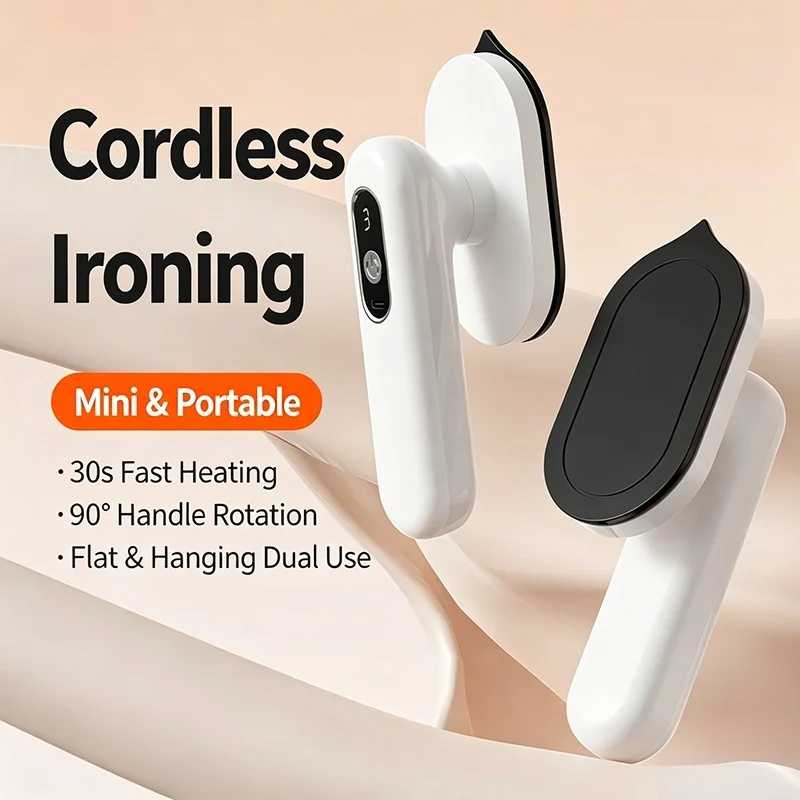 Wireless Portable Handheld Steam Iron 1200mAh Rechargeable Garment Steamer Small Clothes Dry Wrinkle Remover For Home Travel