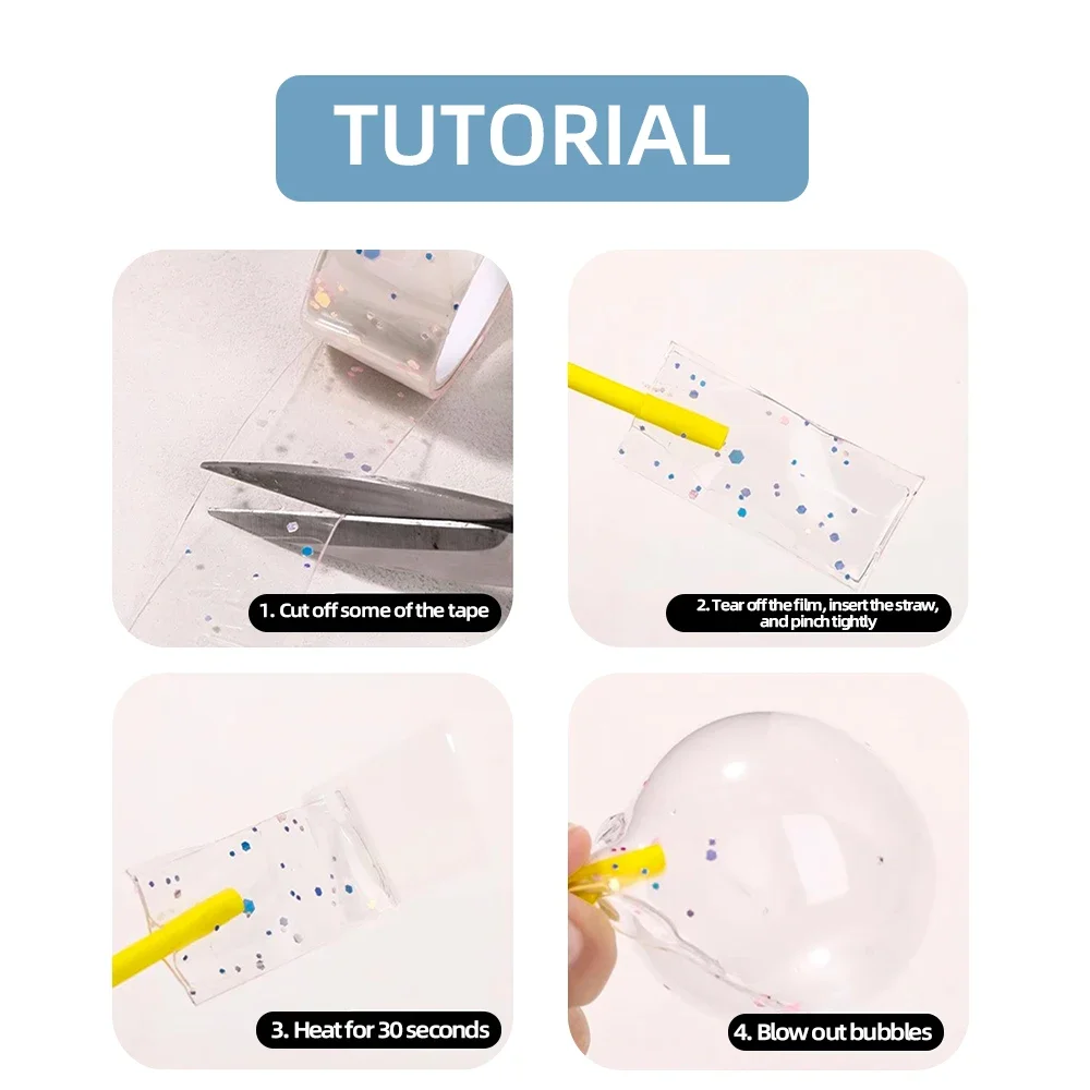 ‌ Glow in The Dark Nano Magic Tape – doppelseitig für Heimwerker/Blasenblasen/Büro (keine Rückstände, 5 m Rolle)