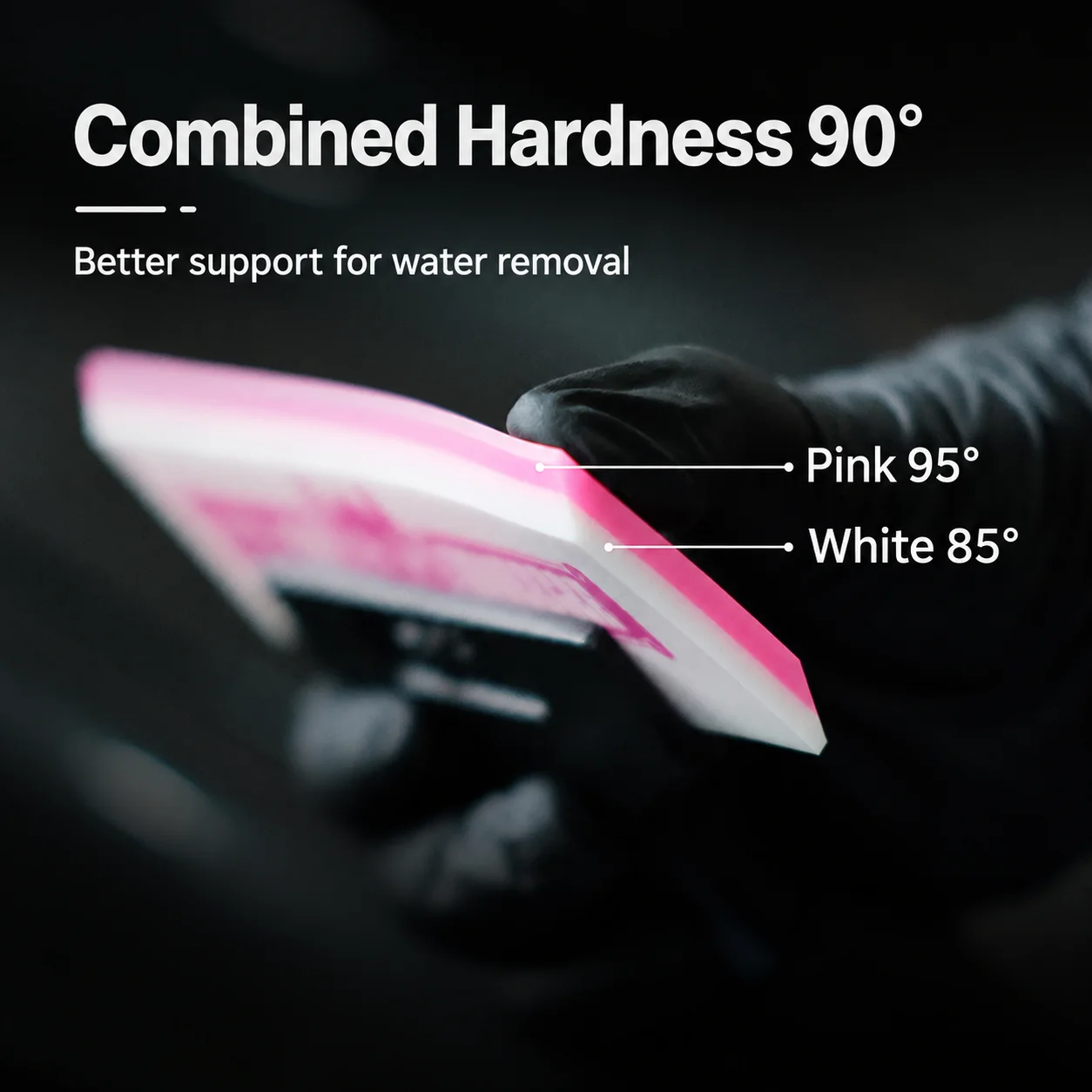 Aluminum Alloy Car Film Application Tool Double Angle Water Removal Scraper Cow Tendon Scraper for Auto Wrap Installation