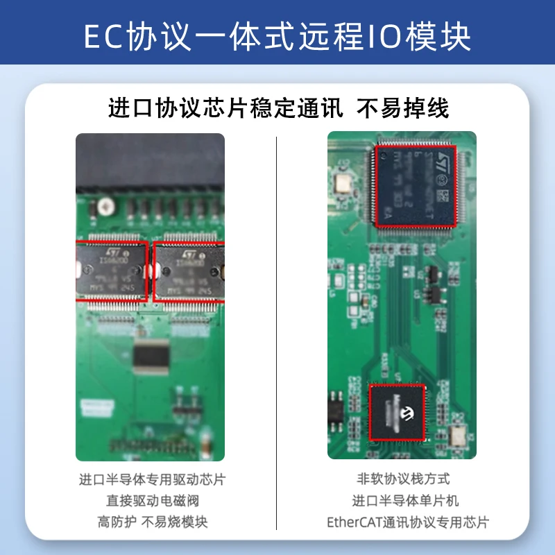 Remote IO Module EtherCAT Ethernet Protocol Digital Analog Thermocouple Input/output Slave Station