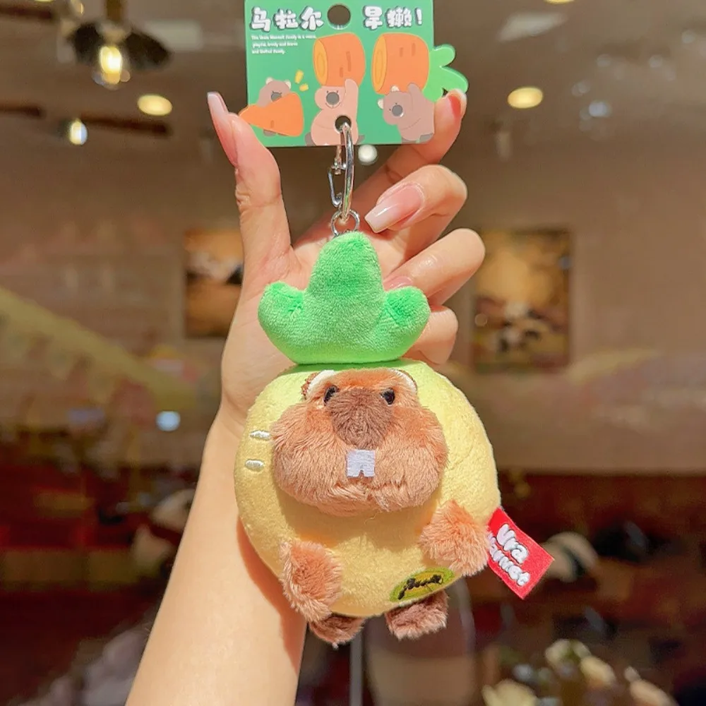 

PP Cotton Simulation Groundhog Plush Pendant Fluffy Carrot Lifelike Marmot Plush Toy Collection Hanging Decoration