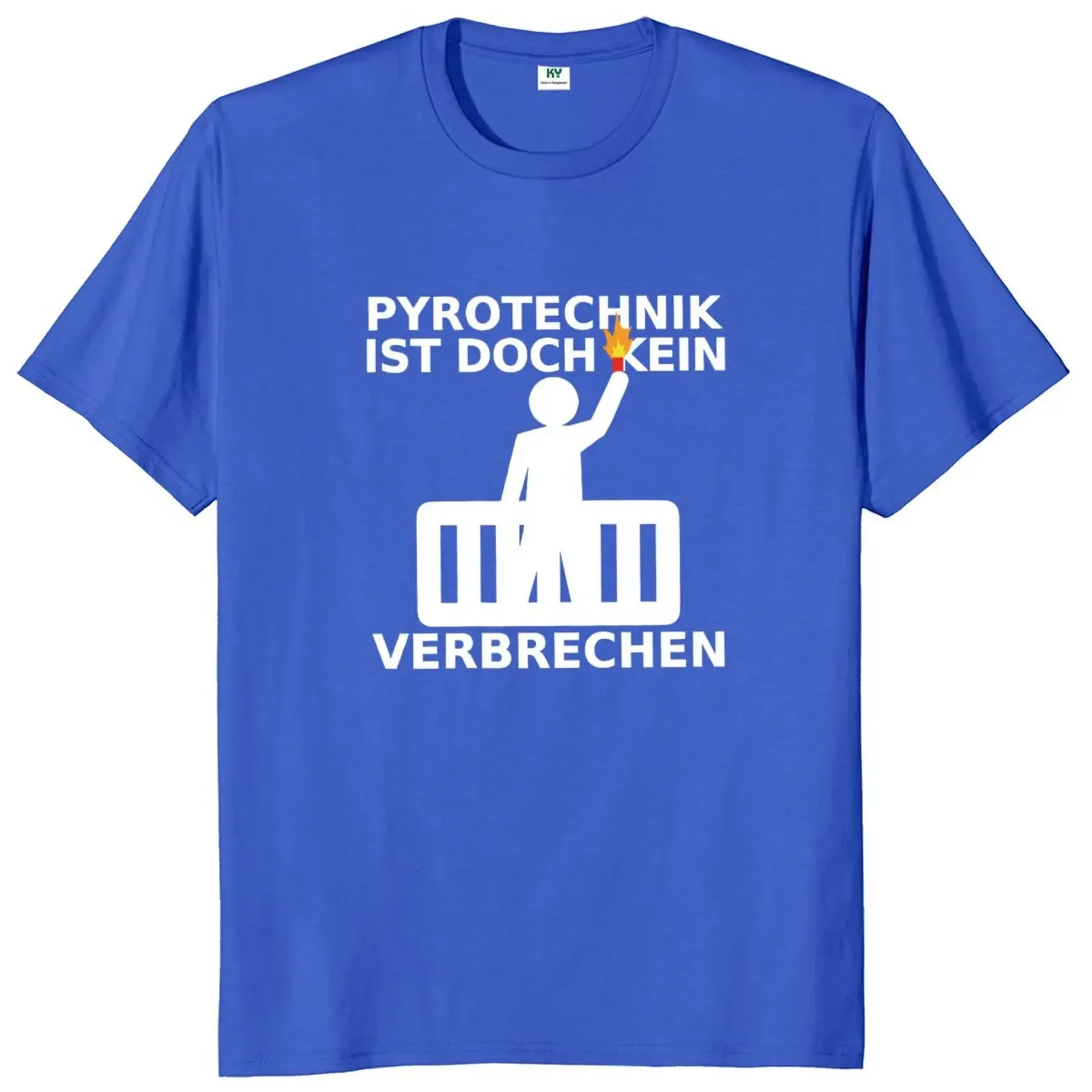 Pyrotechnik Ist Doch Kein Verbrechen T Shirt Funny Football Meme Y2k Tee Tops EU Size 100% Cotton Soft Summer Unisex T-shirts