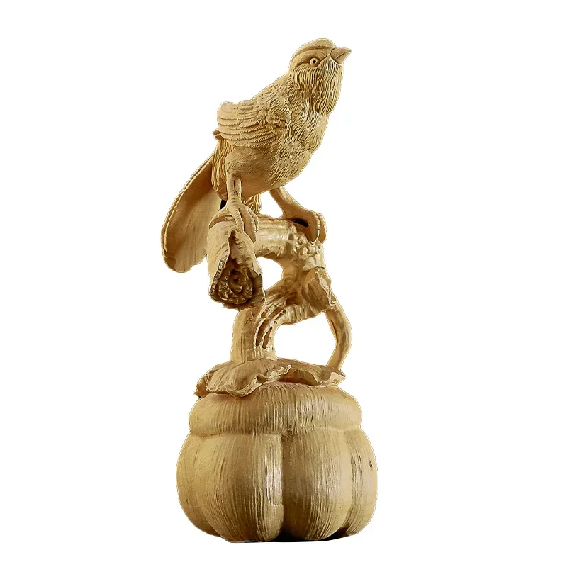 

Lucky Bird Solid wood statue Wooden hand- SculptureHappy bird decoration Home decoration accessories Office desktop decoration