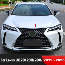 Front Hood Engine Cover Trim For Lexus UX 200 UX250h UX260h 2019-2023 2024 2025 Chrome Front Grille Grill Strip Car Accessories