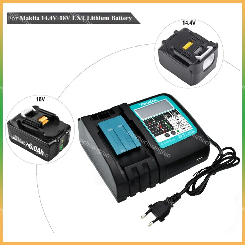 Imagem -06 - Makita Li-ion Battery Charger Ferramenta de Carregamento com Porta Usb 5.0ah 18v 100 Original Dc18rf Bl1840 Bl1830 Bl1430 Bl1440 Dc18rc