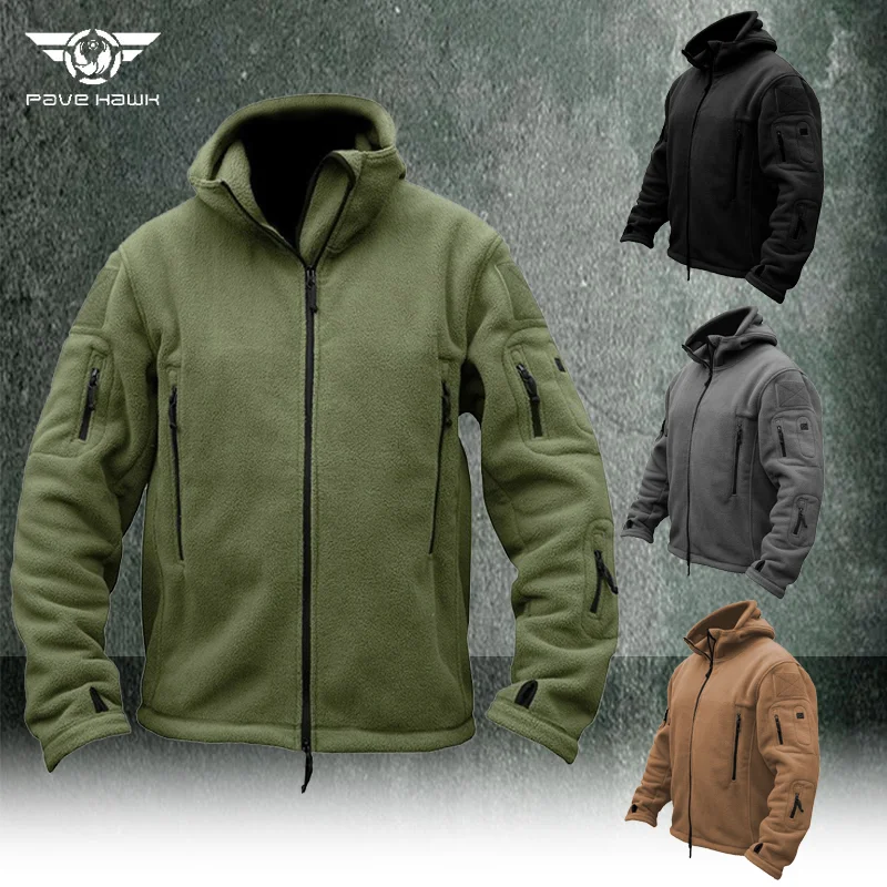 

Men's Warm Tactical Jackets Military Multi-pocket Wear Resistant Jacket Outdoor Windproof Side Pocket Solid Hooded Jacket Male