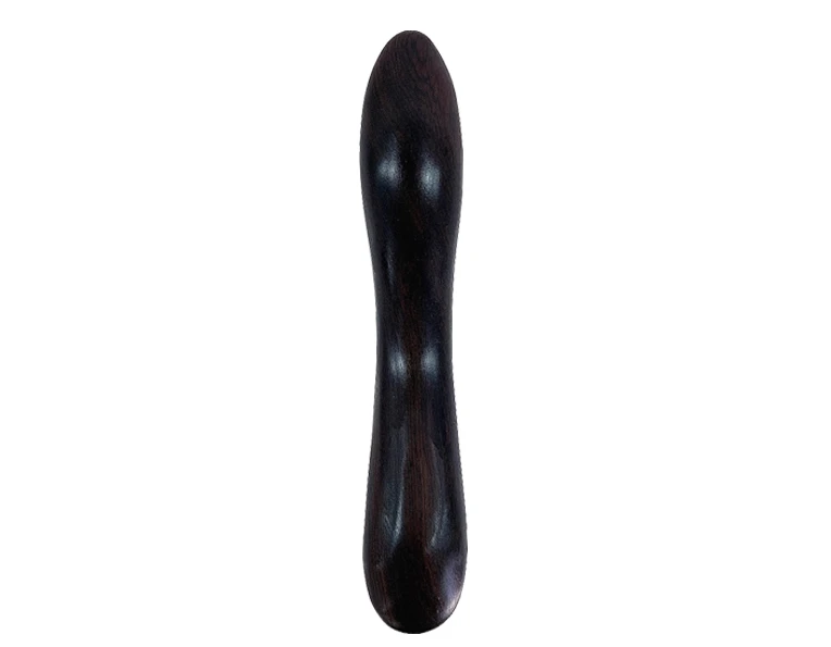 Ebony Wooden Stick Tendon Pushing and Pulling Eight-Hole Spine Tool Instrument Back Beating Massage Muscles and Bones