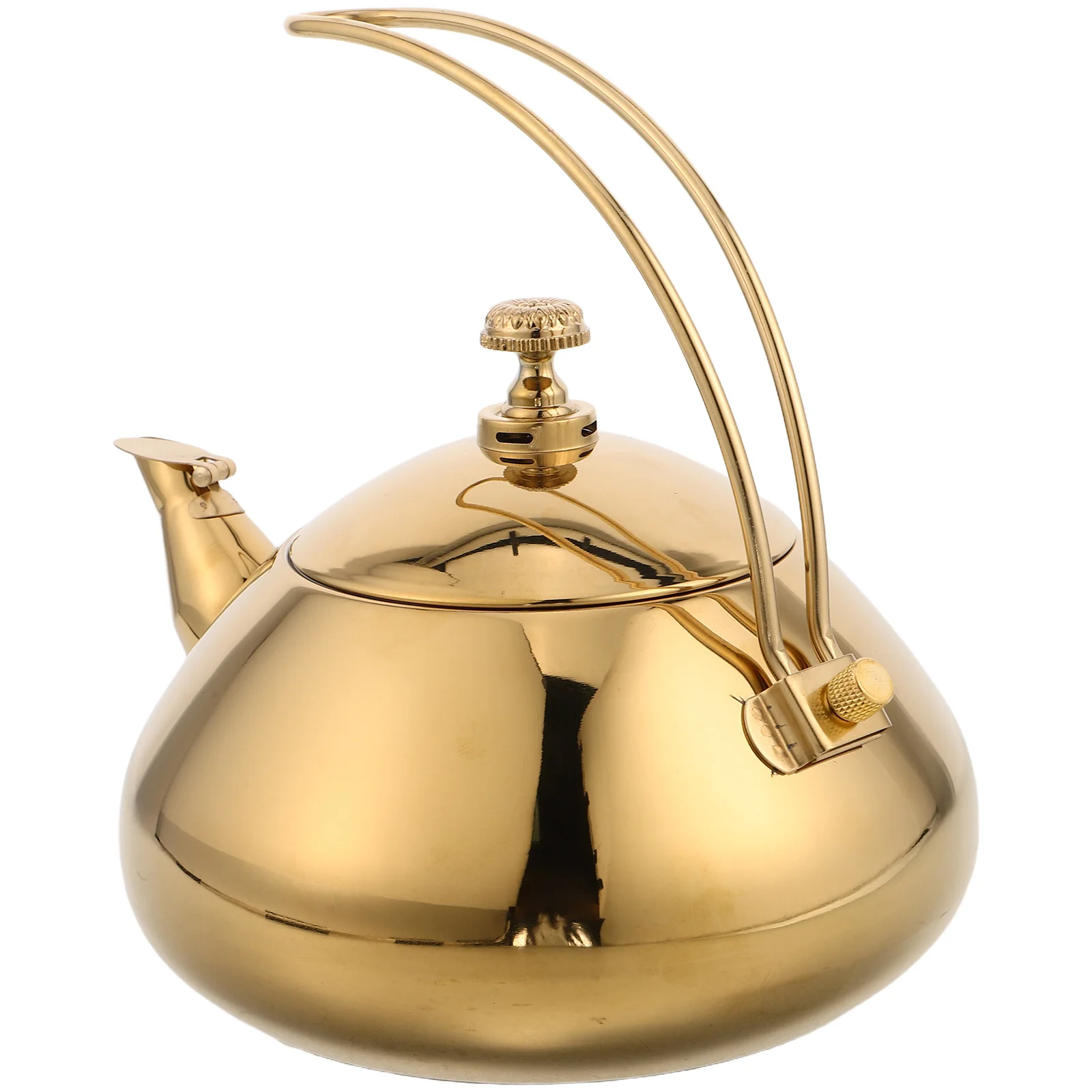 

1.5L Stainless Steel Teapot with Ergonomic Handle and Fine Mesh Filter for Loose Leaf Tea Coffee Induction Cooktop Home Office