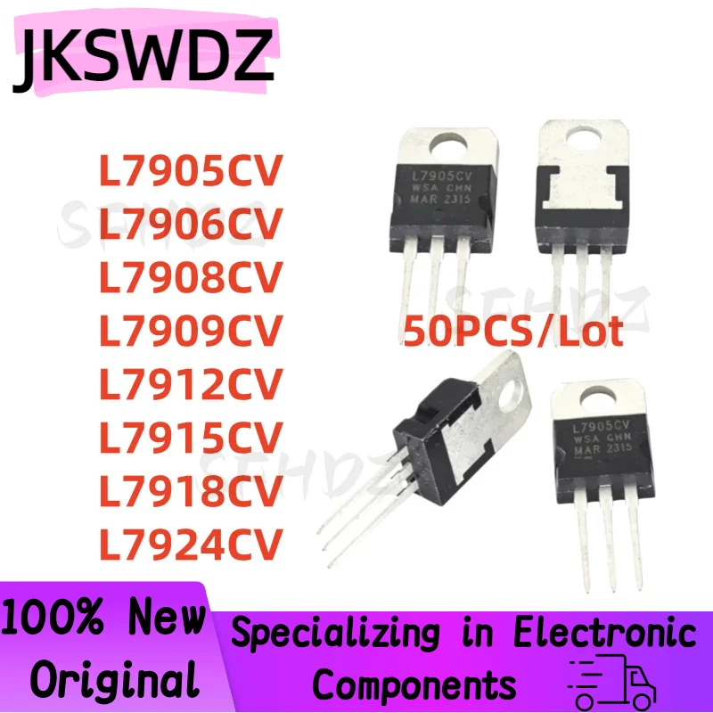 

50PCS/LOT 100% NEW Quality L7905CV L7906CV L7908CV L7909CV L7912CV L7915CV L7918CV L7924CV TO-220 Three-terminal regulator