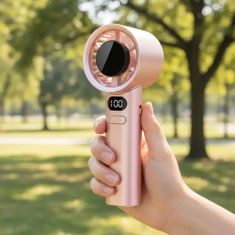 Ventilateur Handheld Portable Fan 100 Wind Speeds Adjustable USB Rechargeable Pocket Sized For Office Commute Outdoor Activities