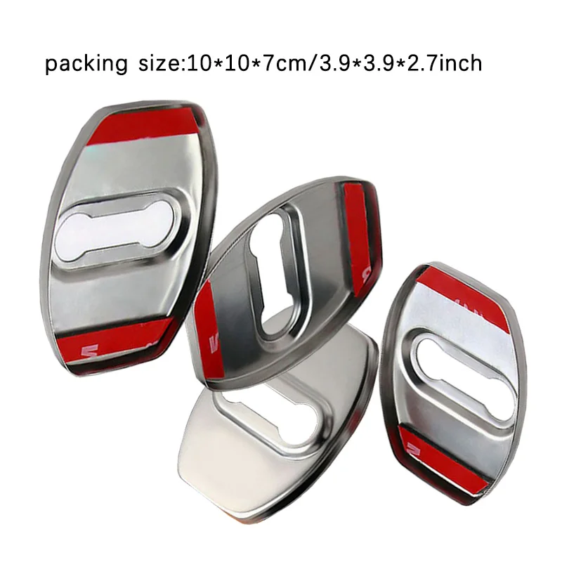 4 Pcs Car Door Lock Decoration Stainless Steel Protection Cover Accessories for Chevrolet Cruze (2015-2017) Malibu XL(2015-2017)