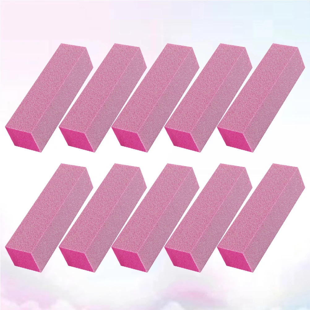10 قطعة عازلة الأظافر الإسفنج الملمع المشكل ل مانيكير باديكير الوردي المحمولة صالون المنزل استخدام مبرد أظافر #4