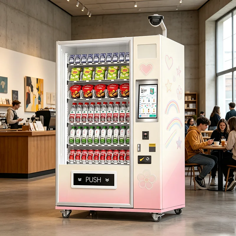 Constant Temperature Refrigerated Beverage Vending Machine For Milk Yogurt Juice Sale