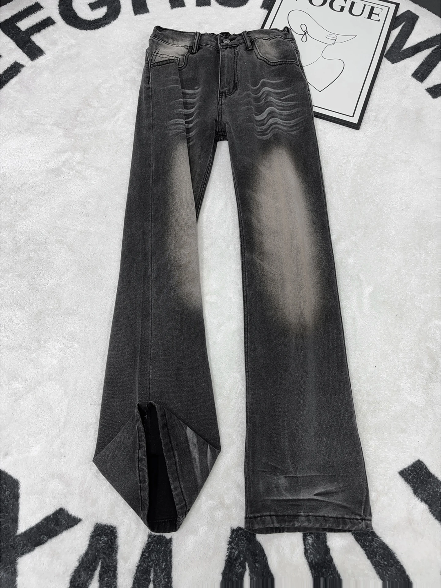 

Cleanfit Vintage Washed Men's Slim Fit Straight Leg Jeans High Street Style Casual Wear Resistant Cotton Polyester Blend