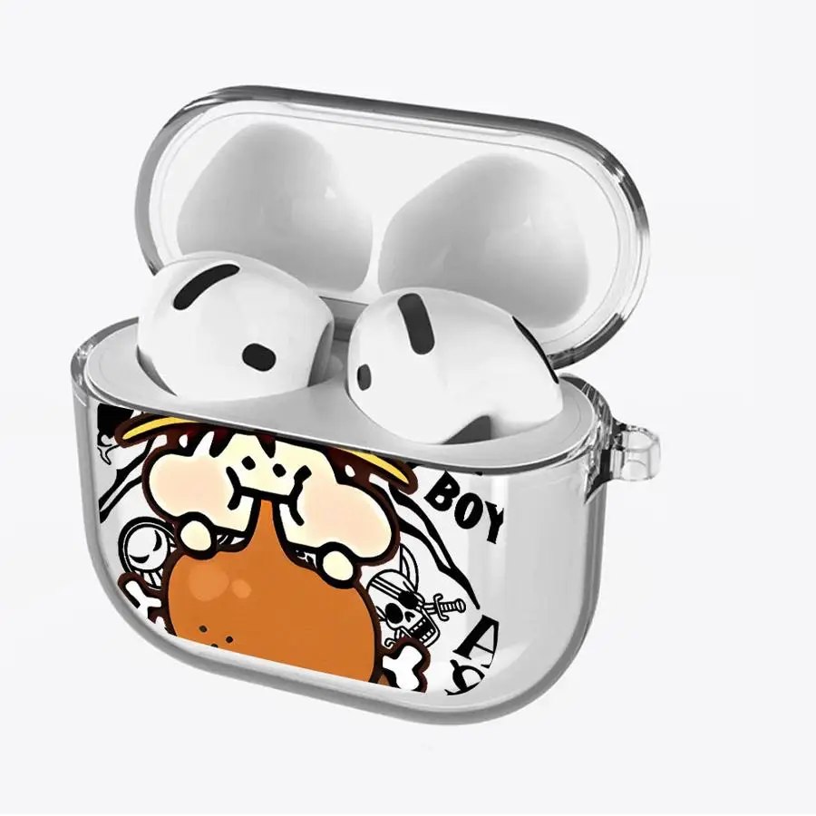One Piece Anime Luffy Case For Airpods Pro3 2 1 Pro2 Pro 4 3 Clear Earphone Cases Cover