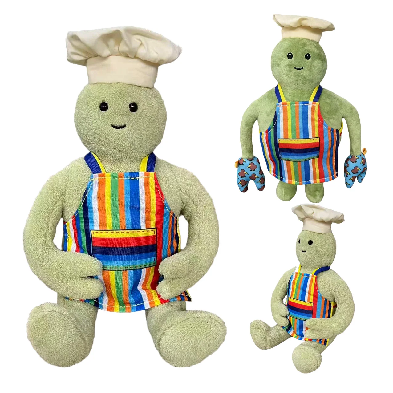 أنيمي صغير الشيف تظهر ألعاب من نسيج مخملي الكرتون الرسوم المتحركة محشوة دمية يرتدي المئزر جمع بلوشي لعبة طفل هدايا عيد الميلاد عيد الميلاد