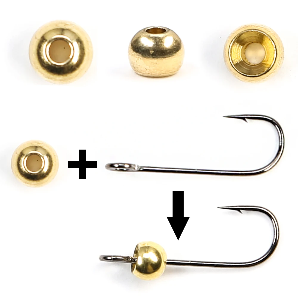 B&U Micro Sinker DIY für Jig Head Fishing Big Eye Hooks Bullet Weights Soft Lure Group 0,19 g/0,32 g/0,48 g/0,76 g Haken verschlimiert – Detail 2
