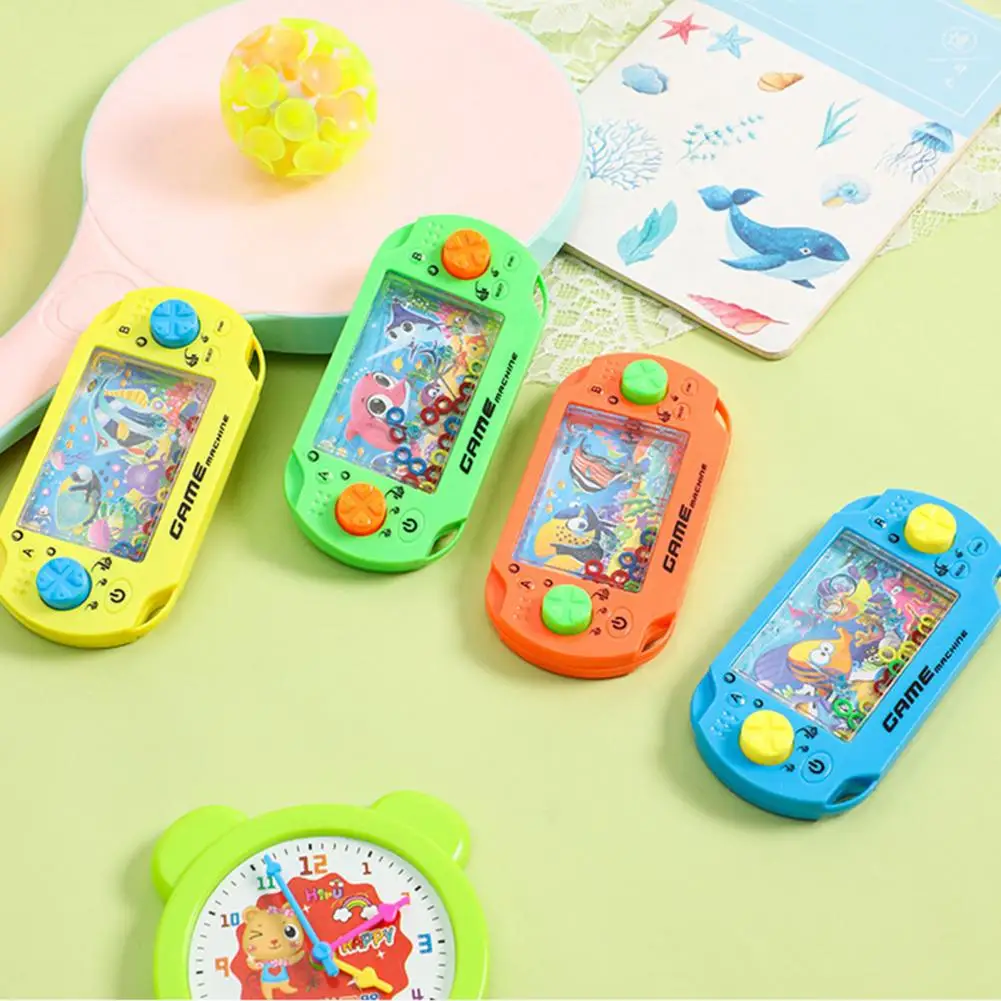 Cartoon Game Console Interesting Water Ring Toss Large Screen Retro Style Interactive Game Thinking Ability Plastic Children Han