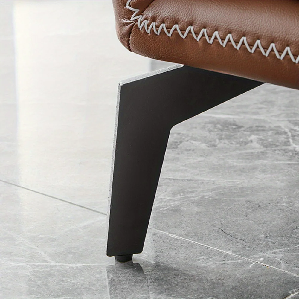 Matte Black Metal Sofa Legs, 4.72inch - Contemporary Knife Row Design For Furniture & Cabinets