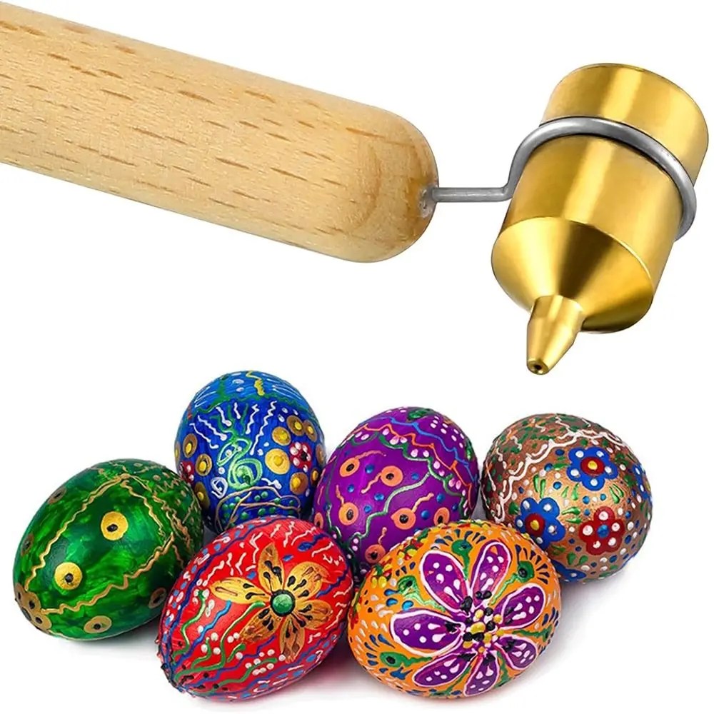 Pysanka Painting Brass Tip Kistka Wood Drawing Paint Paint Applicator Pen Fluid Writer 0.6mm 0.4mm 0.3mm Fine Painting Pen