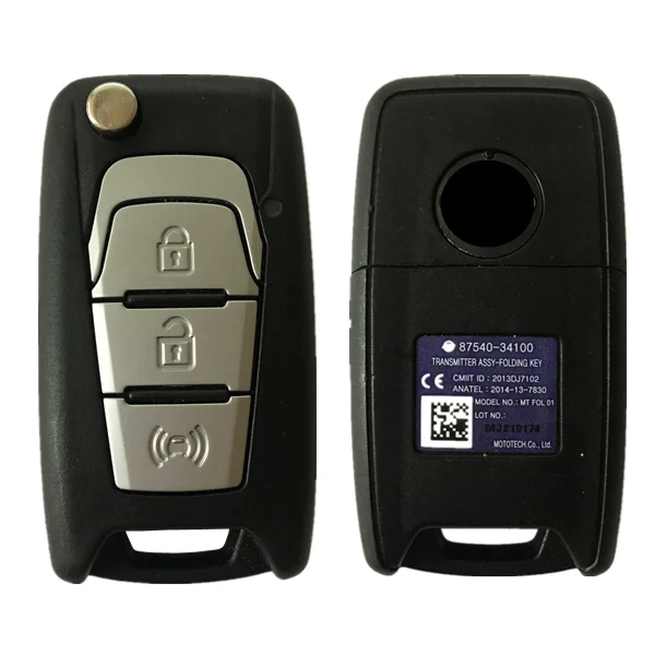 

CN096003 ORIGINAL Flip Key for SsangYong 3 Buttons Frequency 433 MHz 4D70 87540-34100
