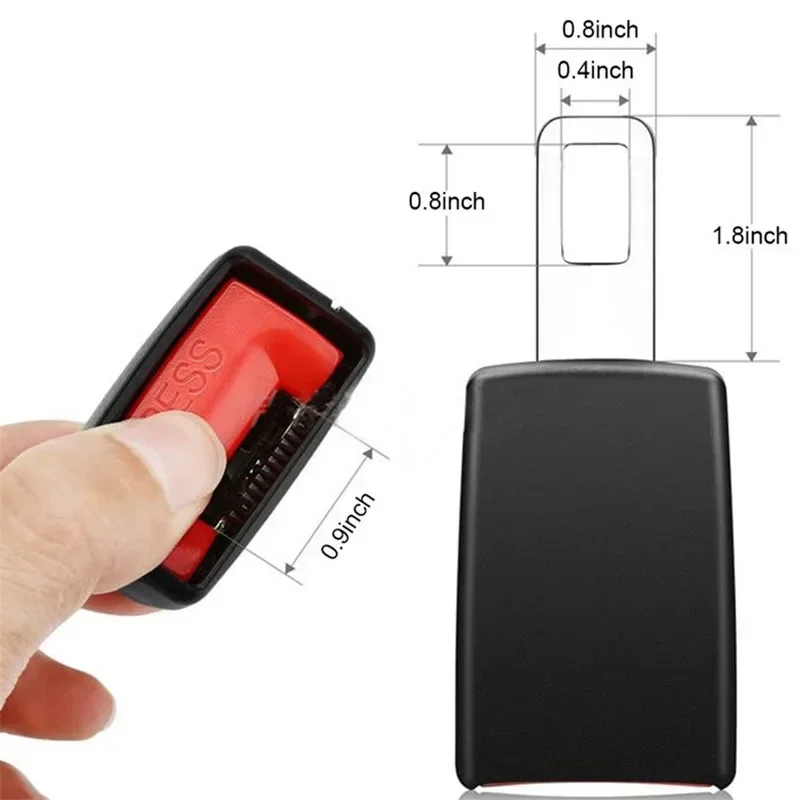 موسع مشبك حزام مقعد السيارة ، قابس مشبك القفل ، مقبس إدخال سميك ، إبزيم حزام مقعد الغطاء