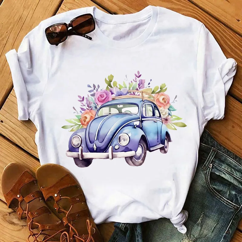 Cartoon cute festooned vehicle fashion DTF Sticker Heat Transfer Clothes Ironing on DIY T-Shirt Washable Vinyl Patch girl & boy